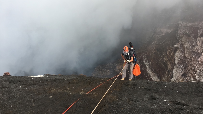 Volcanoes Climber Chris Descend